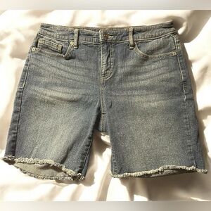 Sofia by Sofia Vergara Blue Jean Shorts with Vintage Distressed Style